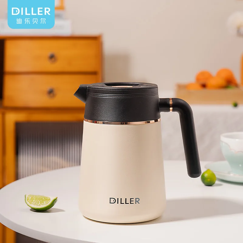 Custom Logo  Double Wall 1L Super Capacity Kettle 304 Stainless Steel Vacuum Insulated Pot  Vacuum Thermos