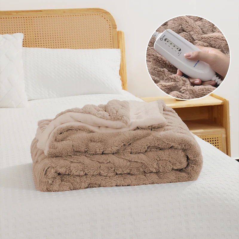 CE/GS/SAA Quality Certification Safe Soft Washable Warm 220 Voltage Heated Throw