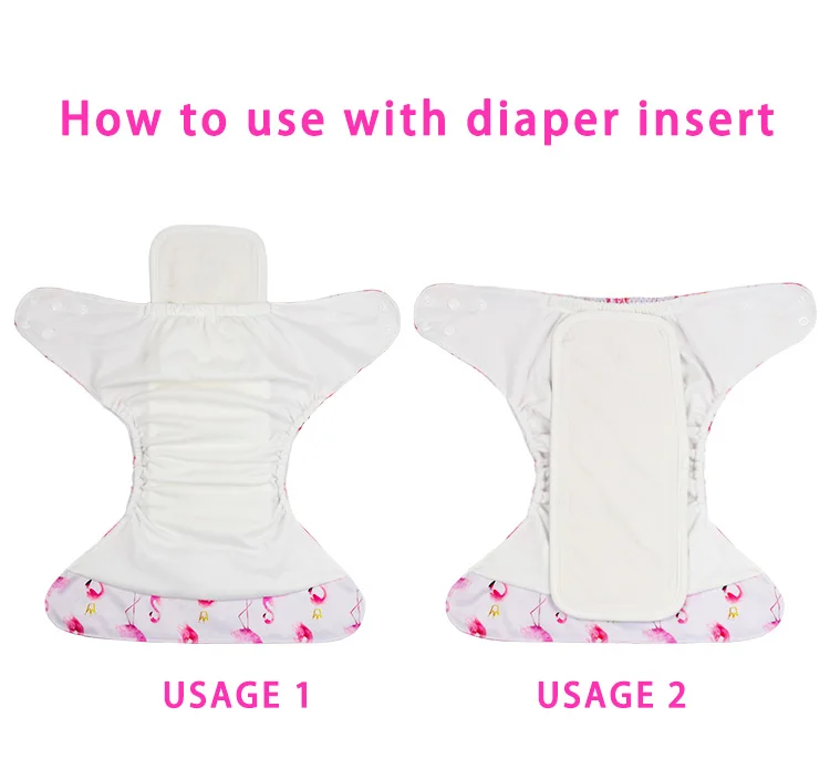 Free Samples All In One AWJ Babies Cloth Nappies Washable Wholesale Reusable AWJ Baby Cloth Diaper