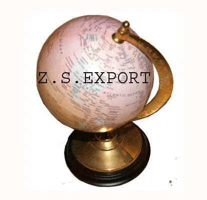 World Map Globe Teaching Constellation Educational  New Plastic Ball and wooden base Map World Globe with Metal base