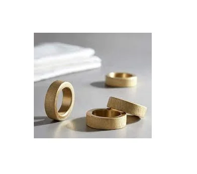 Christmas Antique Gold Metal Napkin Rings For Table Decoration