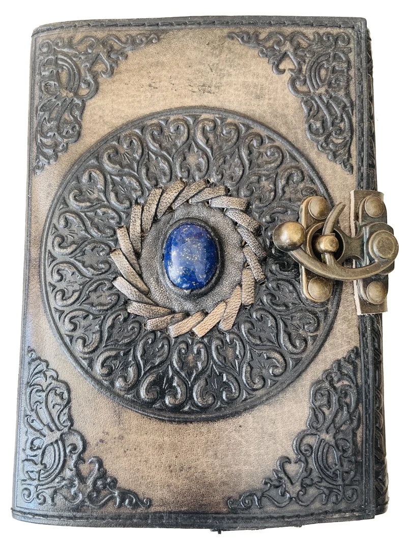 Wholesale Vintage Travel Diary for Men stone Leather Journal Writing Notebook Genuine Leather Daily Notepad Kraft Paper Factory