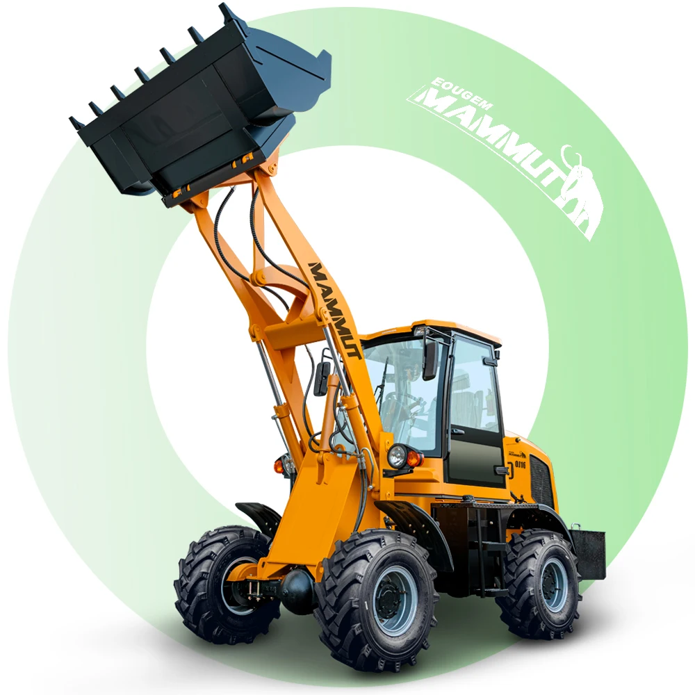 Mammut 1.6ton 50hp oj-16  small wheel loader  1.6ton hydrostatic 4 wheel drive wheel loader price list