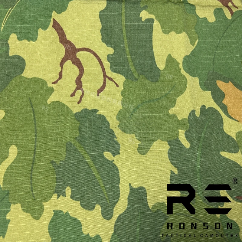 NC5050 Ribstop MITCHELL CAMO nylon cotton fabric NYCO camo printed tactical uniform camouflage fabric