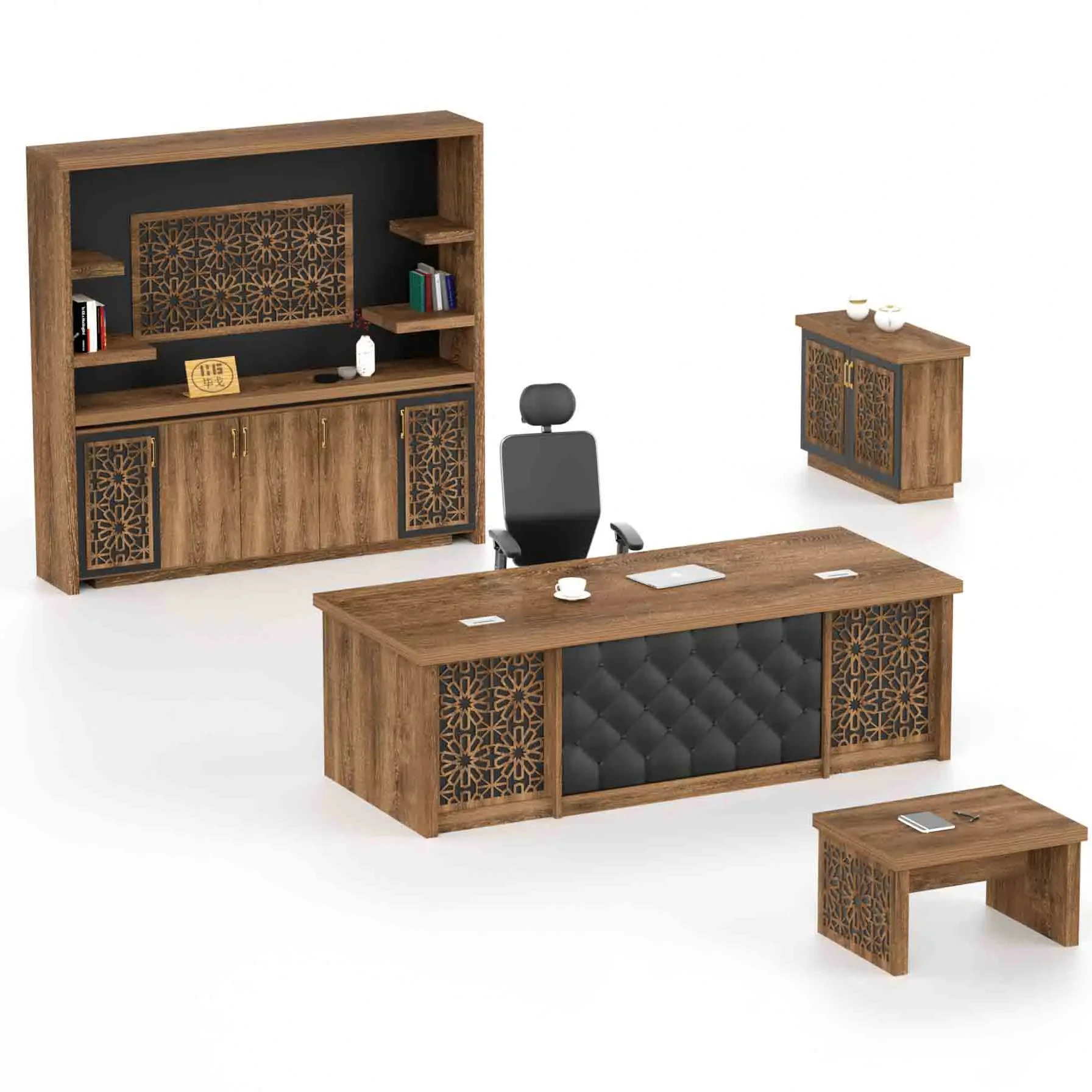 Wholesale high quality combination CEO office desk and chair