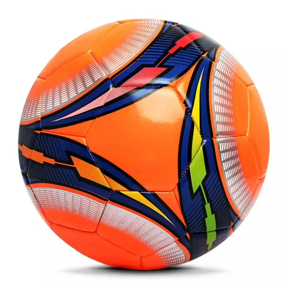 High quality PVC leather size 5 soccer ball football league Football champions sports training made in Pakistan