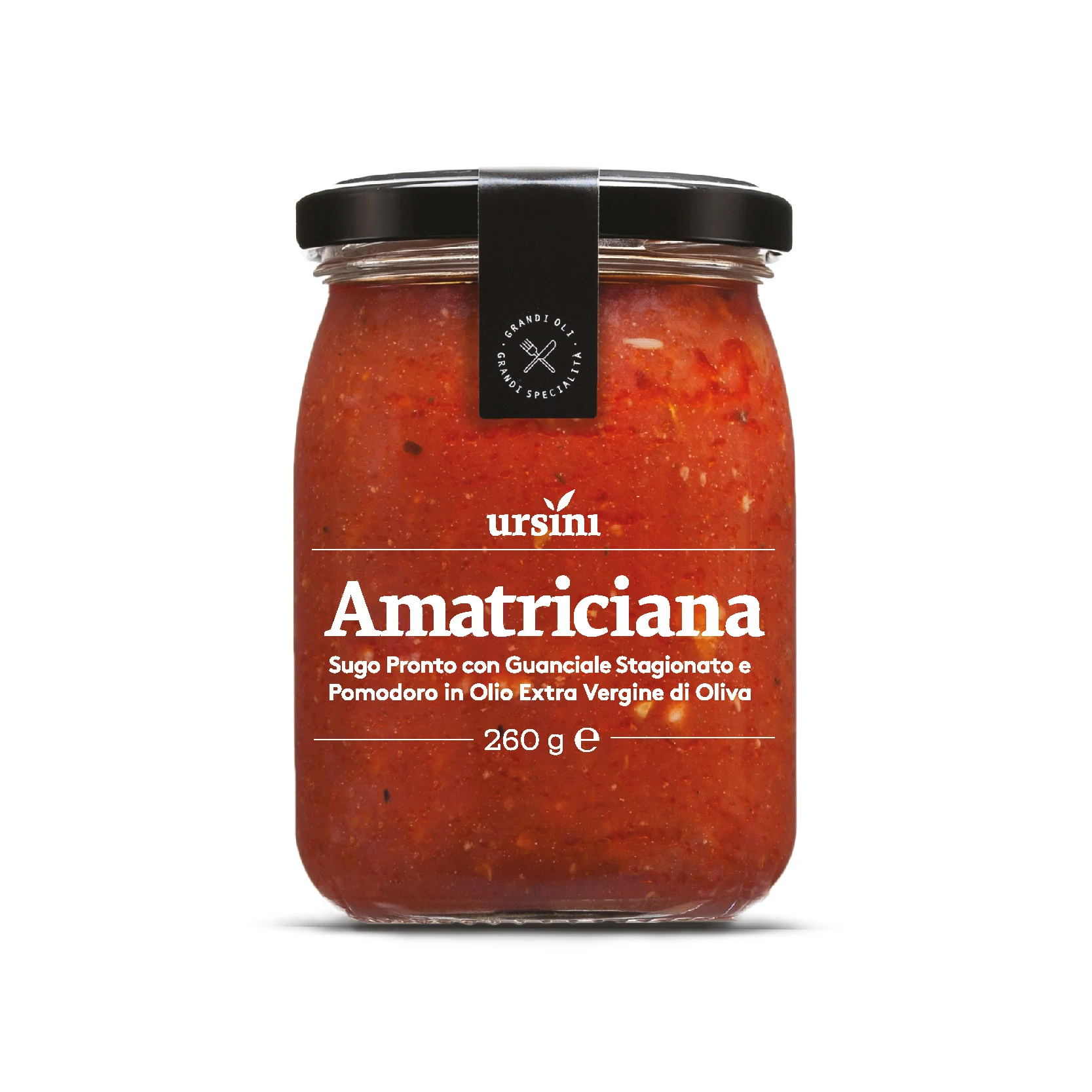 Итальянский томатный соус Amatriciana для макаронных изделий ресторанов 260 г Ursini
