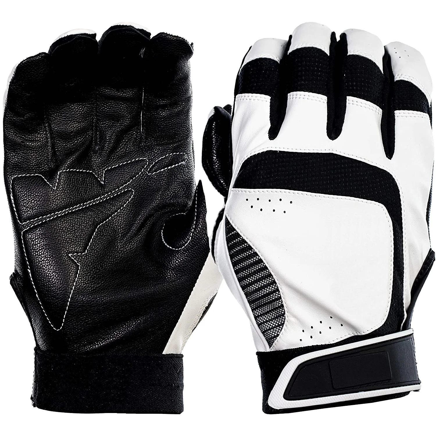 Cheap price PU leather and stretch mesh fabric sport training baseball batting gloves | Good quality sheepskin baseball gloves