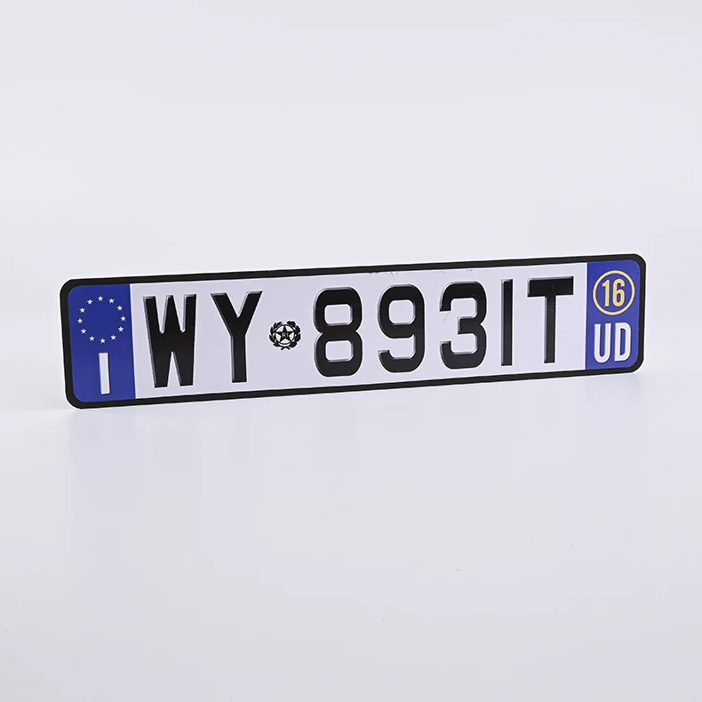 Personalized Europe size Decorative Number plates Retro Bike License Plate Aluminum Metal Tin Signs Plaque Custom Car Number