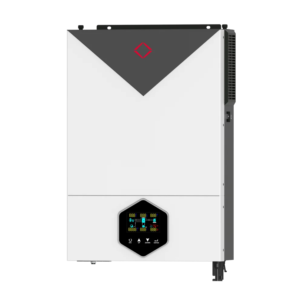 hybrid solar inverter 6200W on/off grid inverter 6.2KW 48V 230V pure sine wave inverter MPPT 120A WIFI optional and RGB display