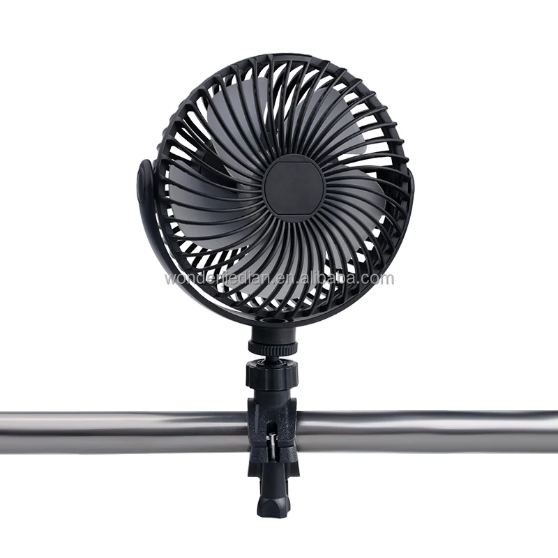 4000mAh Stroller Fan 360 Rotation Mini Portable Fan for Treadmill Bike Mini Fan with 1.5m USB C Cable