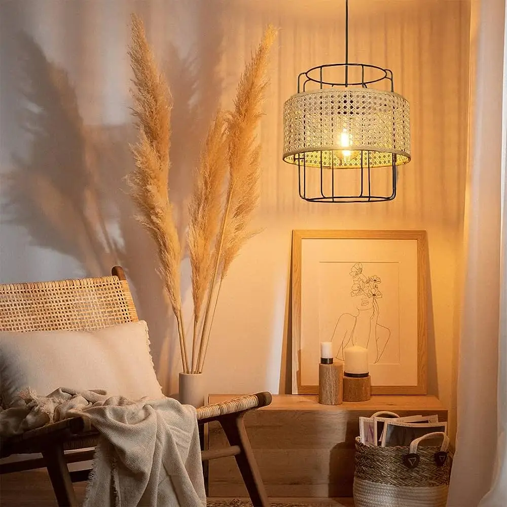 Most Selling Rattan Hanging Lamp Manufacturer And Exporter Customized Hanging lamp and Antique and New Design At Best Prices