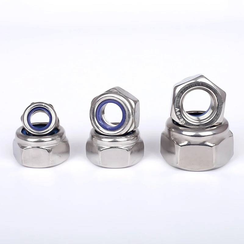 Good price stainless steel 304 316 nylon hex nut high quality hex nylon lock nut