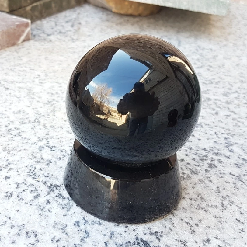 ARMENIAN Factory Price  wholesale high quality natural crystal beautiful Black transparent obsidian sphere/ball