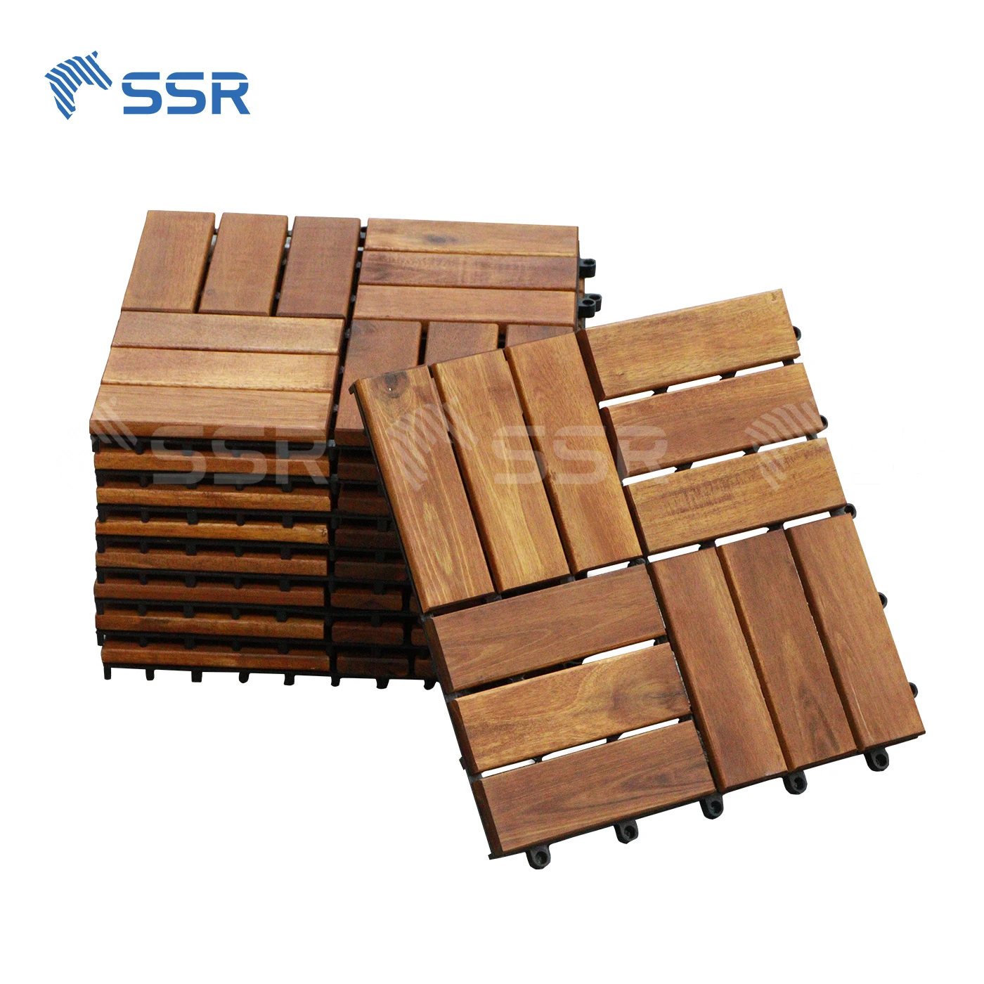 SSR VINA - acacia wood decking tiles - wood deck tiles outdoor floor tiles decking balcony garden patio outdoor made in Vietnam