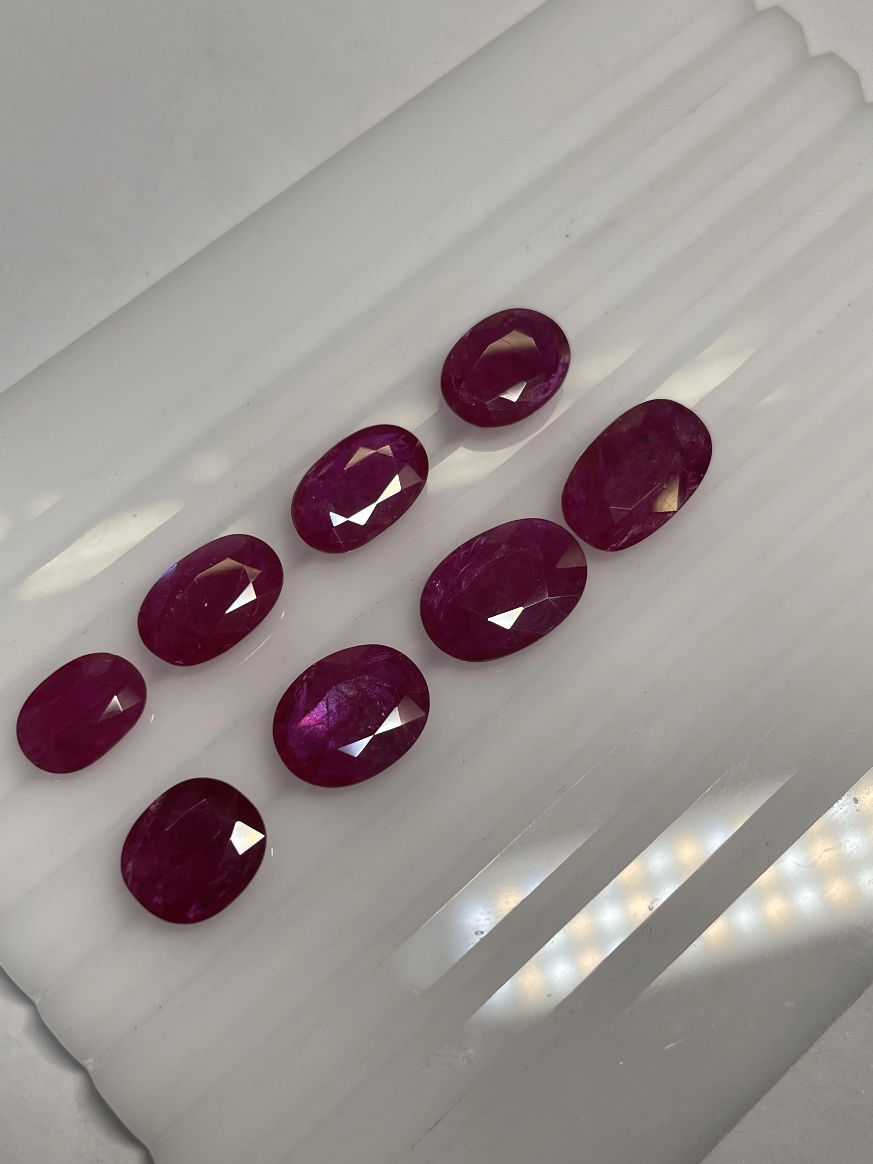 3 To 7 Carats Natural Mozambique Normal Heat Ruby Oval Cut Shape Gemstone Good Quality Real Gems