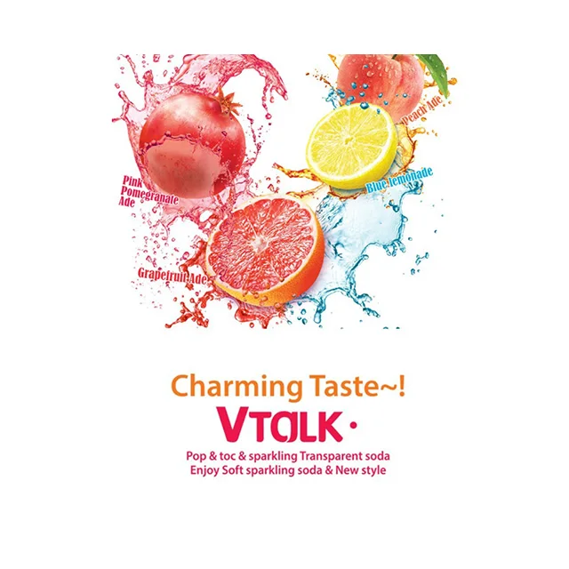 (GROCERY F&B) - VTALK CAN Blue Lemonade cold drink can 350ml soft drink bottle packaging flavor tasty KOTRA