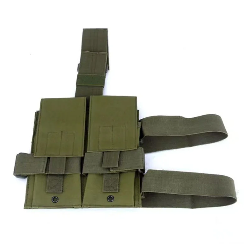 Tactical double leg bag outdoor CS fan camouflage multi-function leisure sports two-link magazine bag leg cover