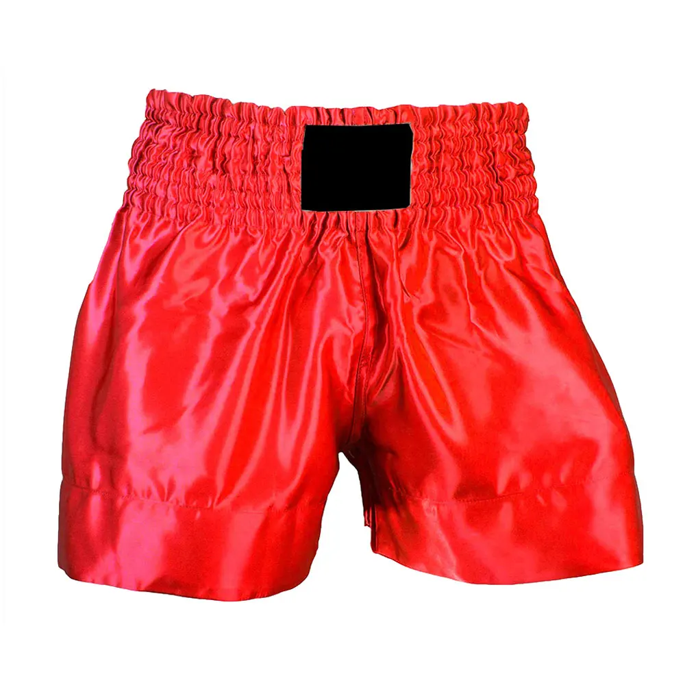 Wholesale Plain Fight MMA Custom Logo Kick Boxing Muay Thai Shorts Pink Purple Black Red White Light XXL Cotton Blue Embroidery