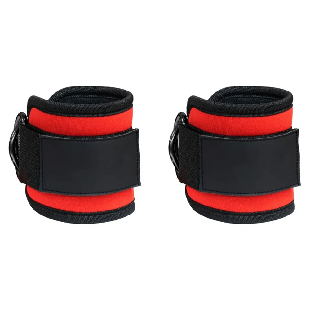 Adjustable Neoprene Support Ankle Cuffs Fitness Cable Machine Weight Lifting Straps with Ankle Straps