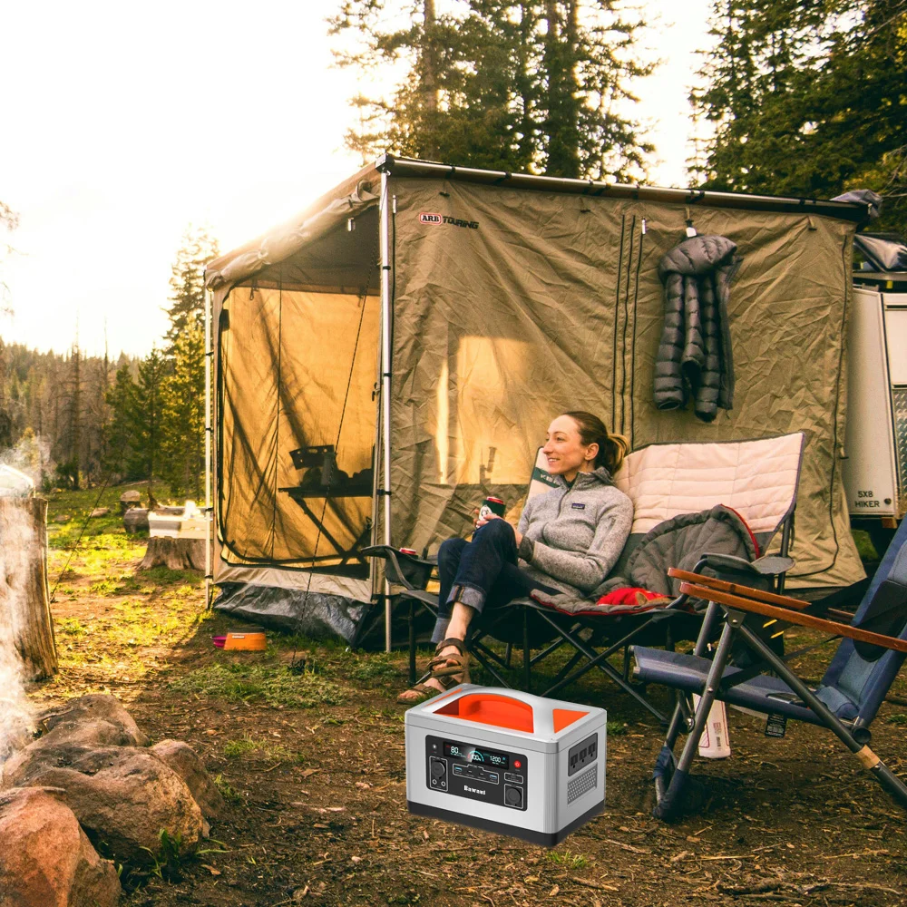 Solar Generator Portable Power Station 1200W 1120Wh For Campers Rvs Or As An Emergency Backup