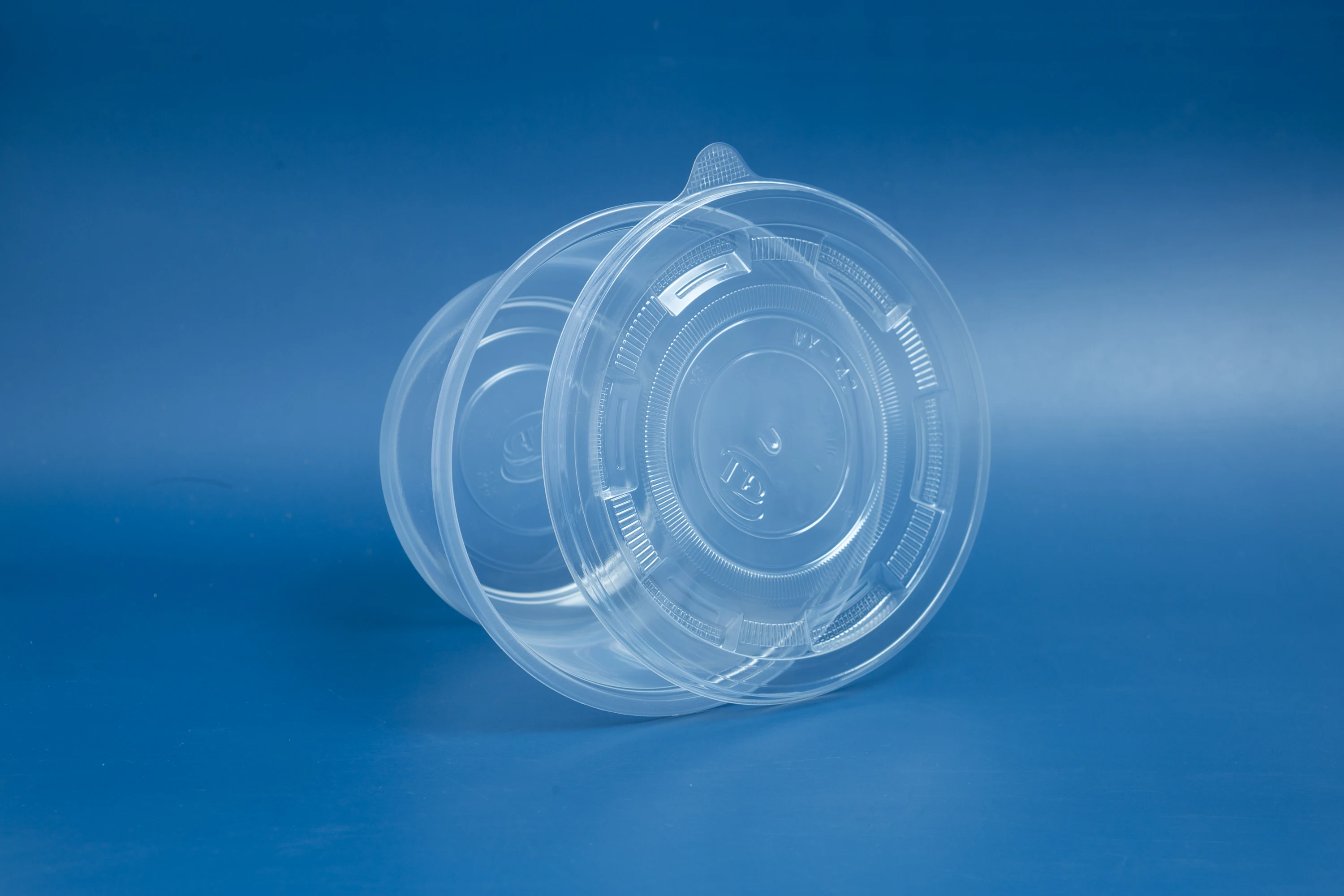 Лидер продаж одноразовая круглая пластиковая коробка для еды/фруктов/салата с крышкой индивидуальным логотипом прозрачный пластик