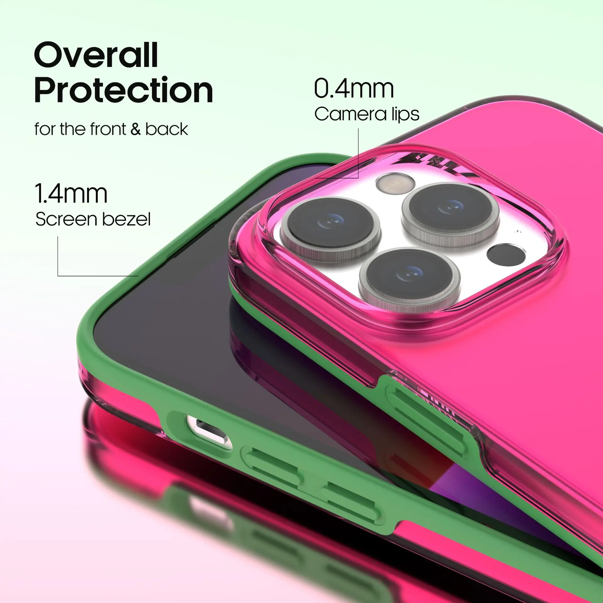 Contrast Color PLA Degradable Phone Case Compatible for iPhone14