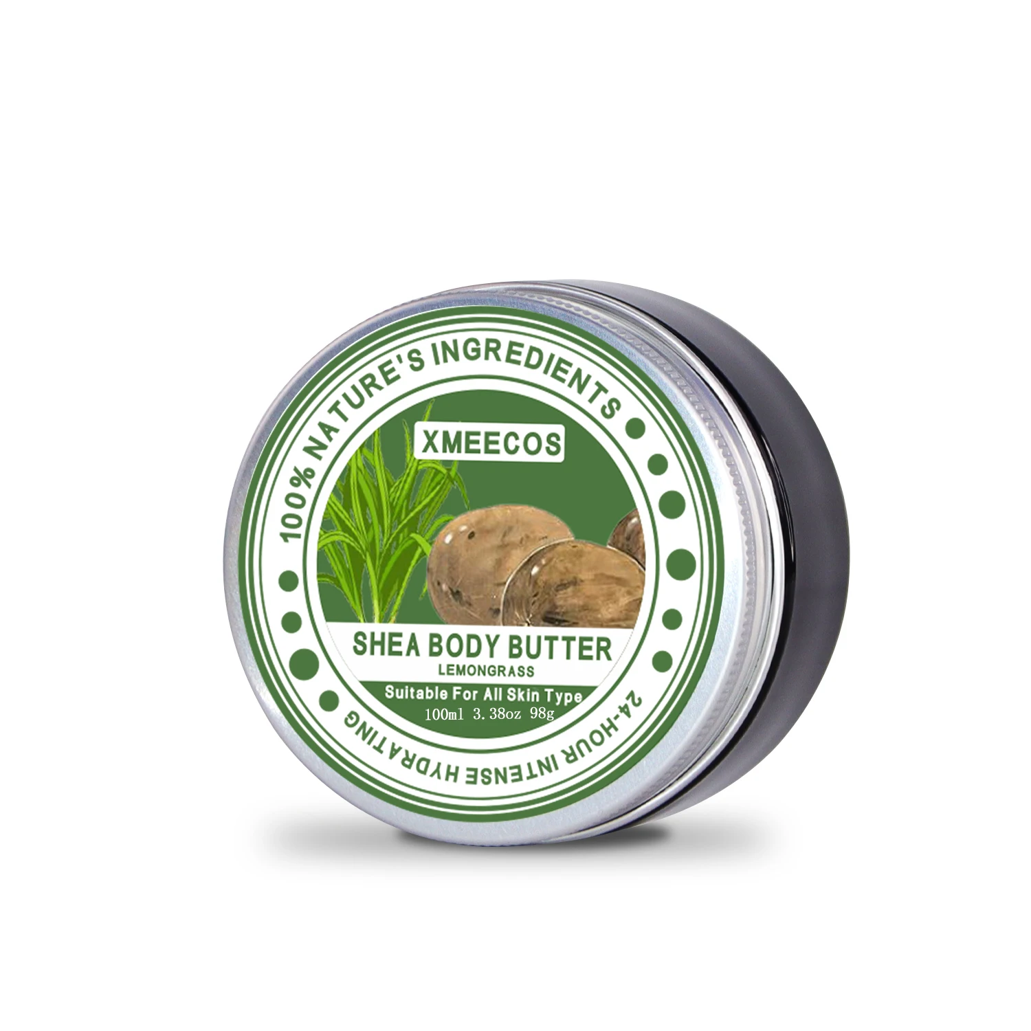 Low Moq Private Label 100% Natural Moisturizing Body Butter Cream Whitening Lemongrass Shea Body Butter