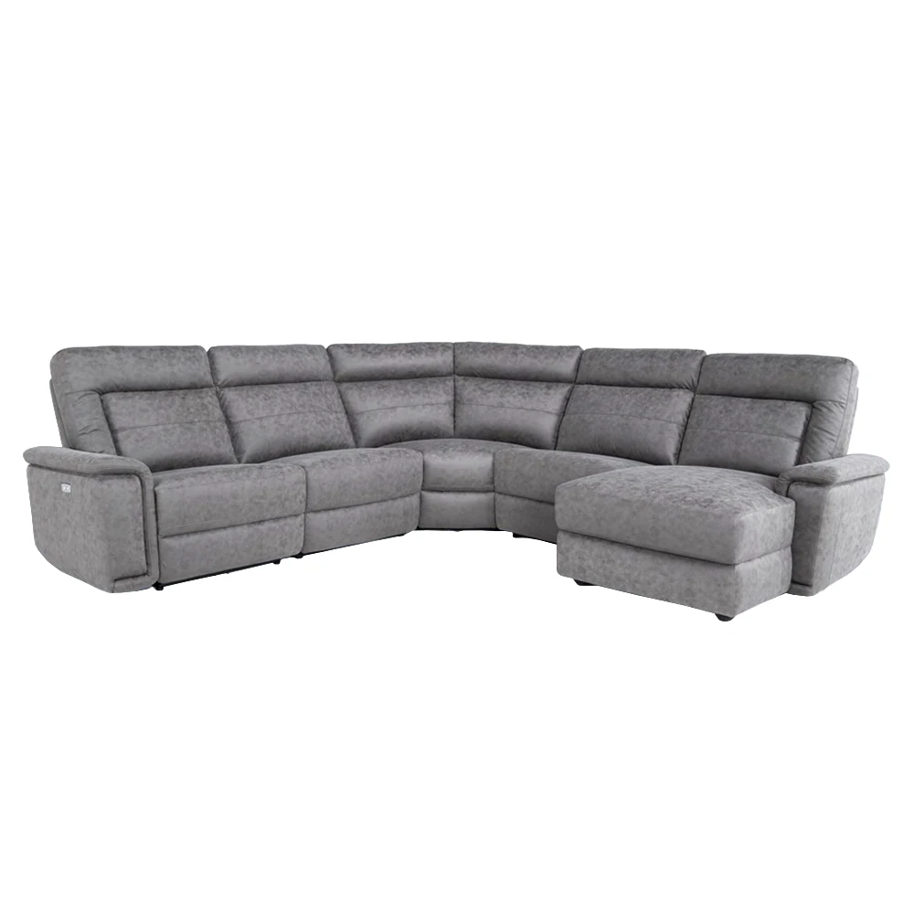 XIHAO Power Reclining Modular Sectional With Right Arm Facing Chaise With Usb Sectional Recliner Sofa