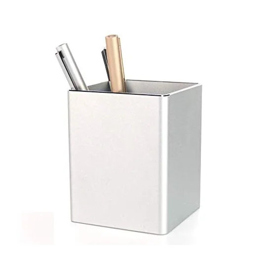 Pen Holder desk Organizer Flower Pot Container Makeup Brush Holder Desktop Pen Holder For Desk Aluminum Custom pen