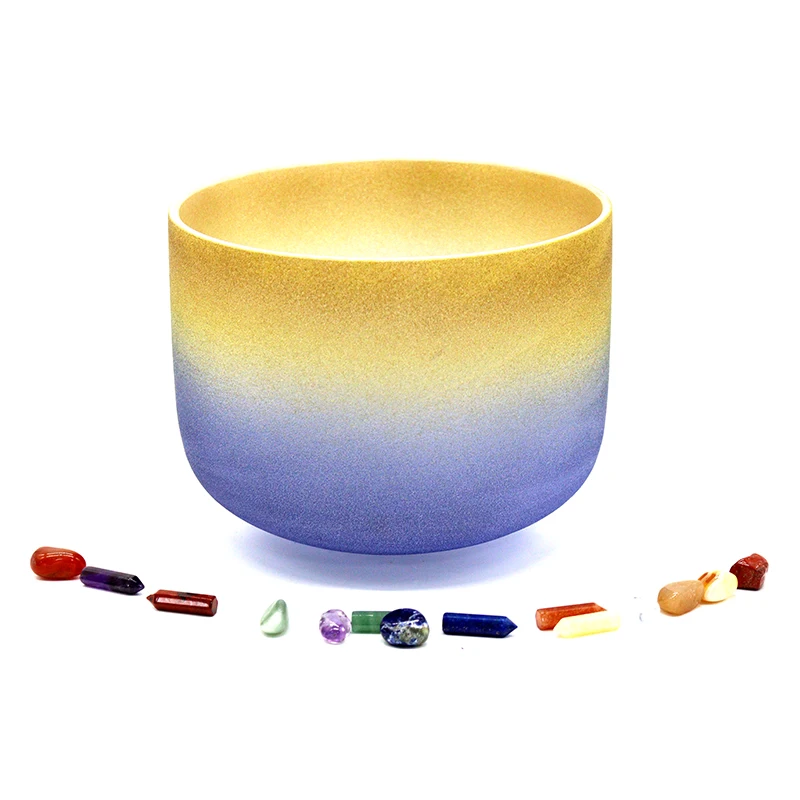 Quartz Crystal Singing Bowls Frosted Quartz Singing Bowl Sound Healing Healthy Quartz Crystal Singing Bowl