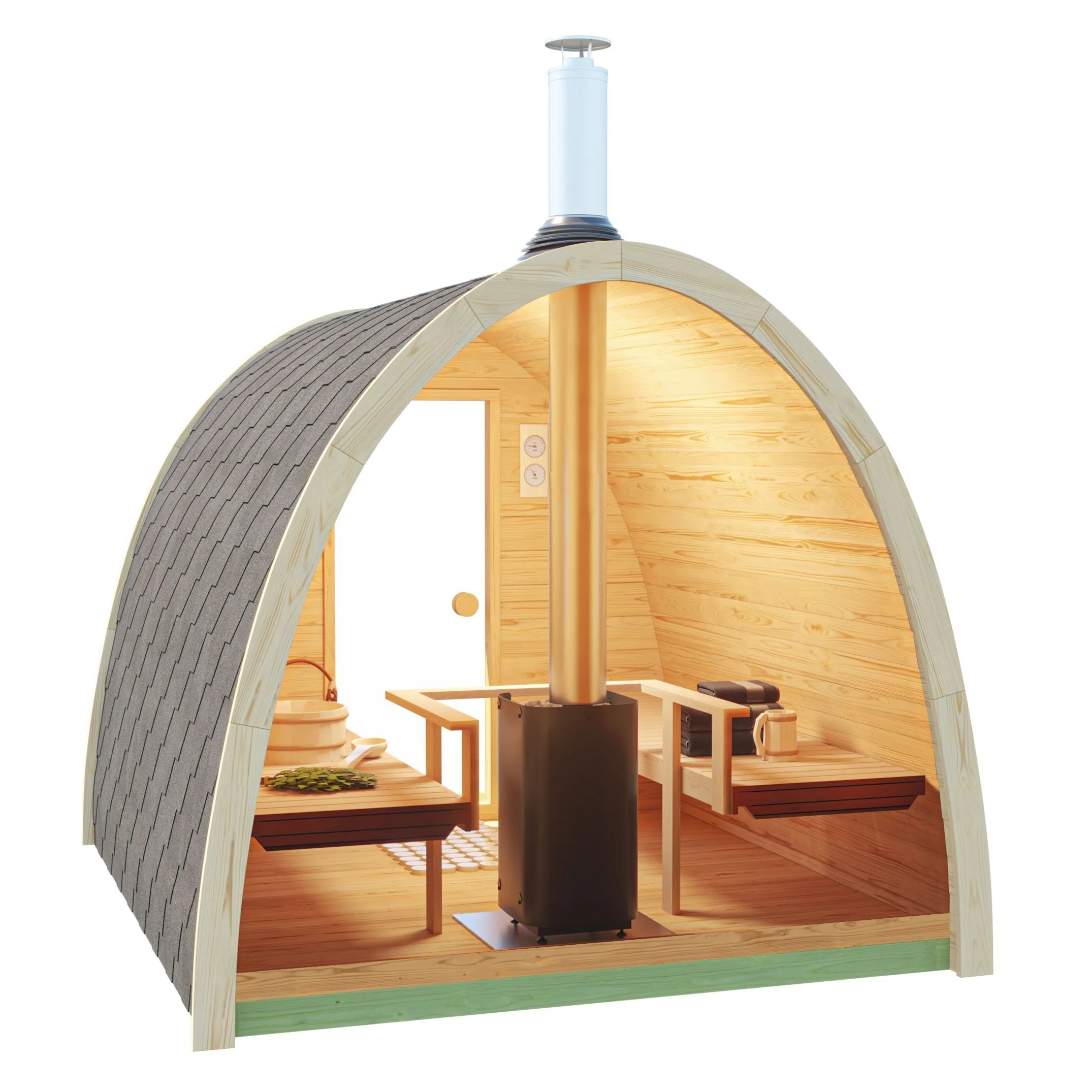 High quality 4-6 person customized cedar wood outdoor sauna pods wooden sauna room