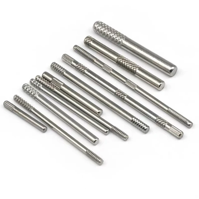 Manufacturers direct custom embossed rolling shaft cylindrical pin optical shaft stainless steel knurled shaft