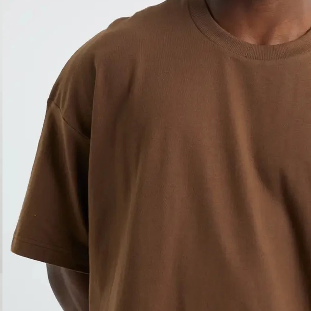 Factory 180 Gsm 100% Cotton T Shirt Plus Size Men Drop Shoulder Thick Blank T Shirt Oversize Male T-shirts T Shirts Adult Boys