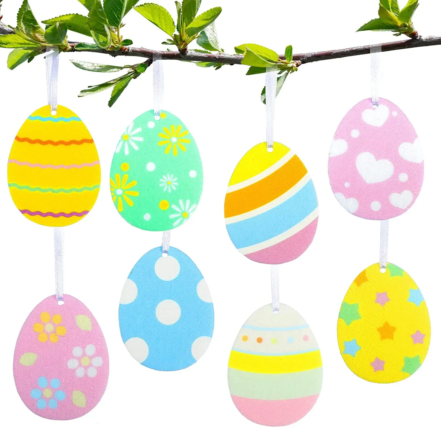 wholesale home ornaments standing custom easter sublimation print felt easter egg ornament