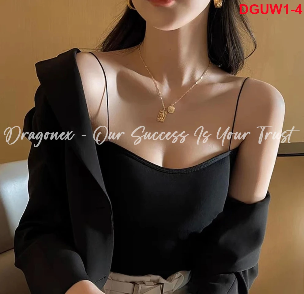 Breathable Tank Top Women Sexy New Design Trend Of Summer 2024 Cotton Material With Foam Padding Dra Cotton String Vermicelli