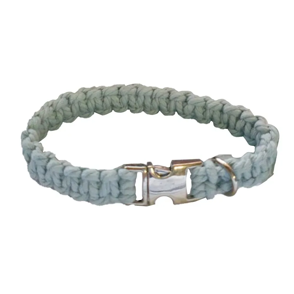 Paracord Dog Collar Unique Personalized Custom Hemp Handmade Pet Collar Natural Cotton Dog Collar
