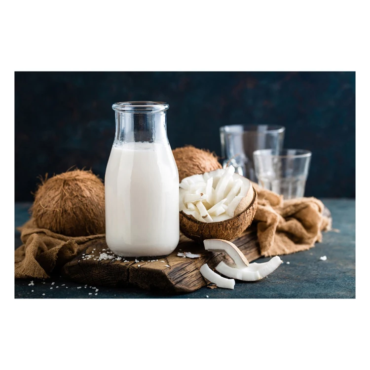 250ml Coconut Milk With Nata De Coco Oem Drink Made in Vietnam Export bottle Original VINUT Coconut milk