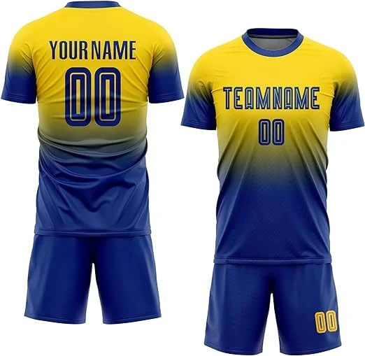 Unisex Quick-Dry Breathable Soccer Training Shirt Football Jersey Set New Design Customizable Team Name for Adults Wholesale