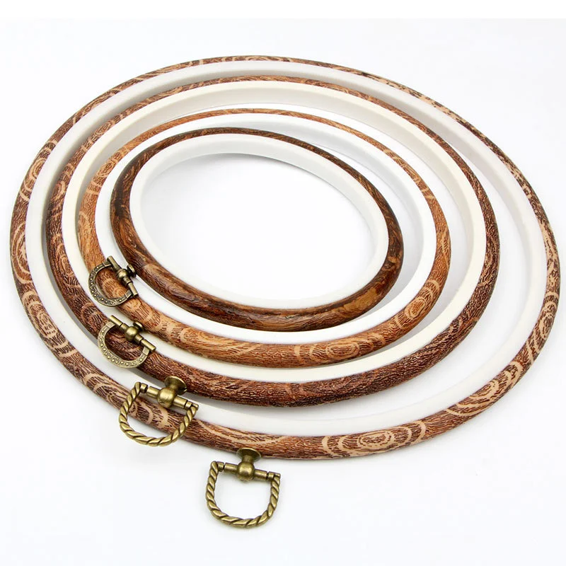 DIY Art Craft Display Frame Embroidery Hoop Ring Set Circle and Oval Embroidery Hoop Kits