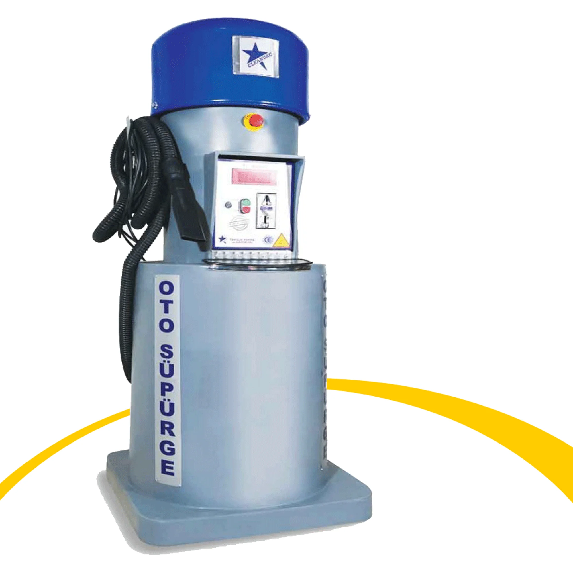 Self service car vacuum cleaner for car wash company and for gas stations token operated car wash