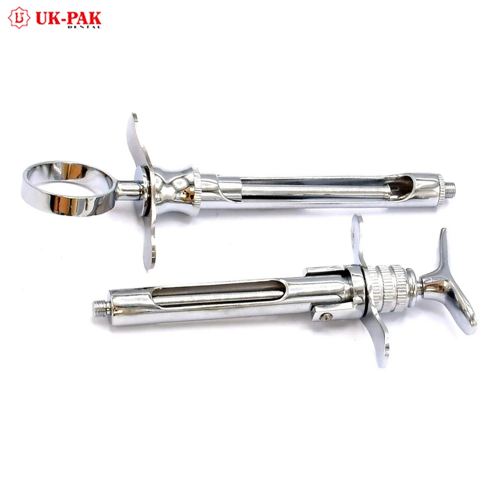 Stainless Steel Dental Instruments Cartridge Aspirating Dentist Syringes 2.2 ML Dental Syringes