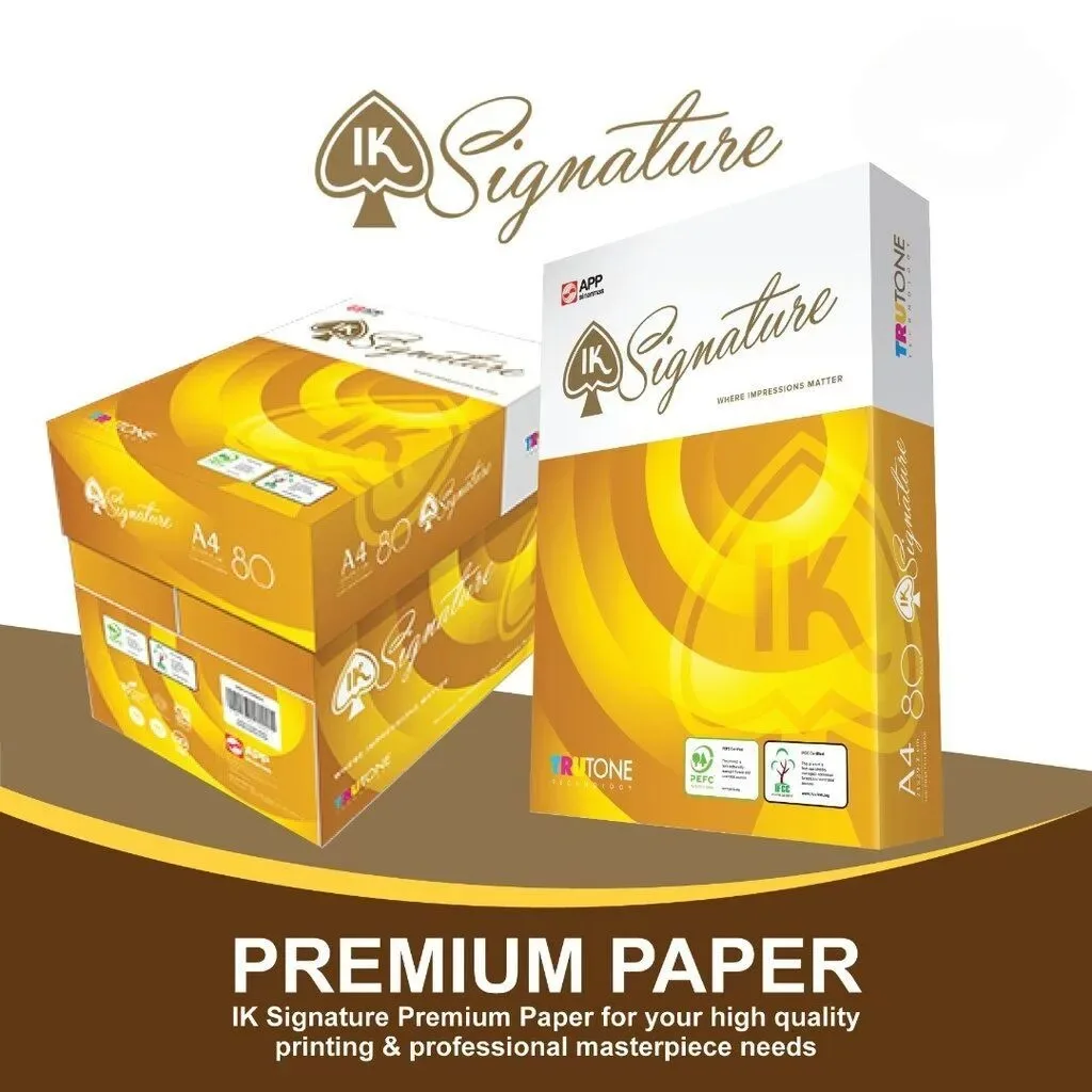 Factory supply IK Yellow A4 copy paper 100% natural wood pulp superior quality ideal for office use and bulk printing orders