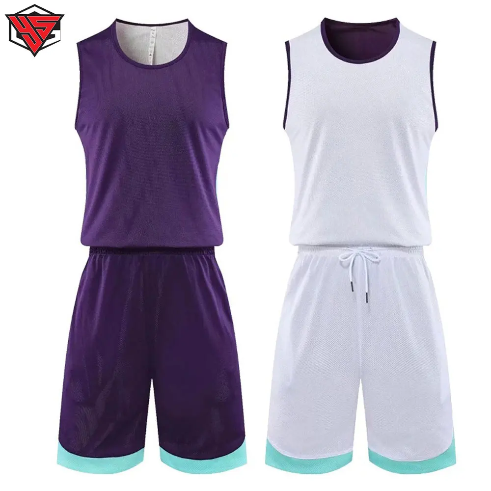 Sportswear Basket Ball Jersey/Short Set Reversible Tackle Twill Basketball Uniform With Customized Pattern