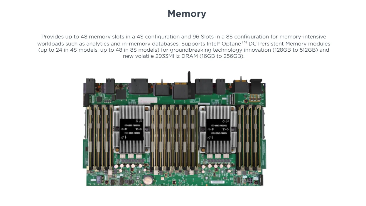 4u Rack Server intel xeon 28 Cores Per Processor CPU 205w Lenovo Thinksystem Sr950