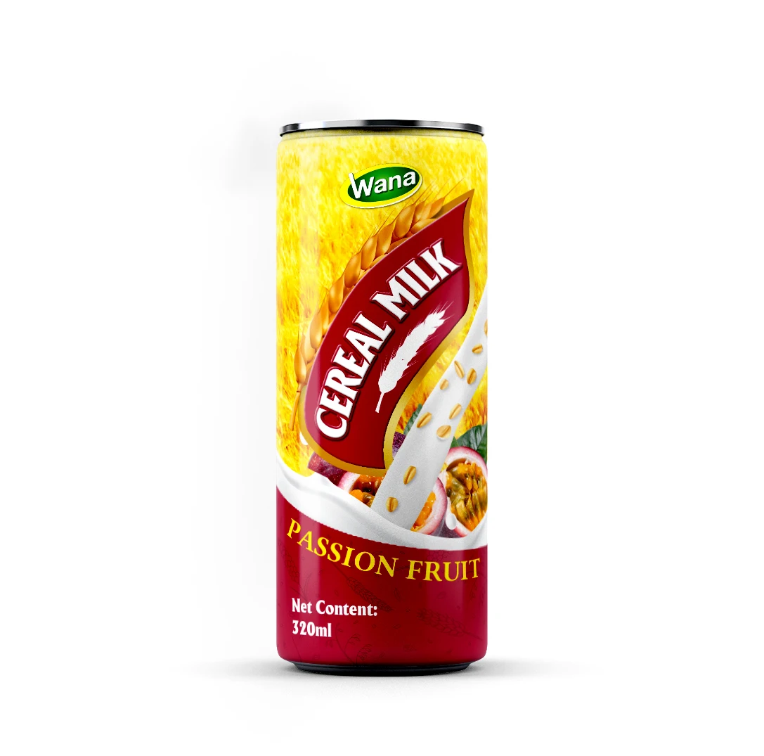 OEM PRIVATE LABEL Cereal Milk Drink mixed with Passion fruit Flavor in can 250ml 320ml 500ml