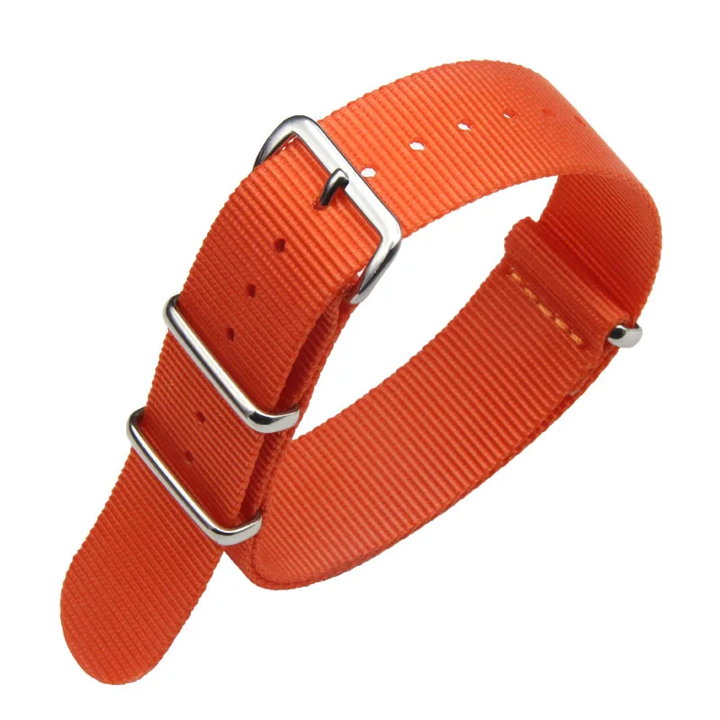 Wholesale Custom Watch Bands18/20/22mm Suitable nylon strap  integrated band solid color watch strap