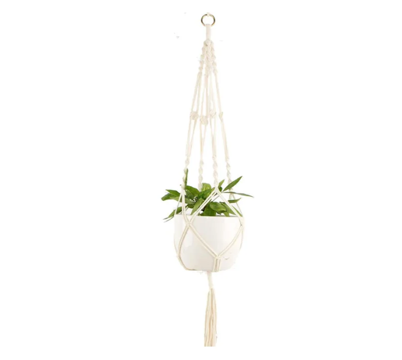 Natural Color Macrame Plant Holder Custom Design Pot Hanger Indoor Plant Hangers