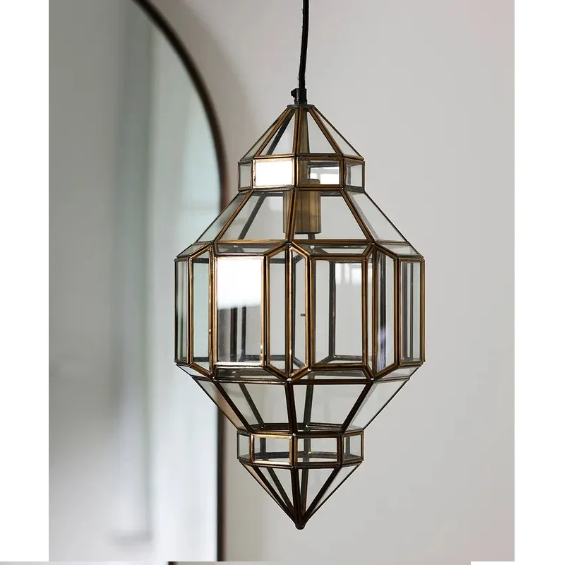 Hanging Ceiling Pendant Light Antique Gold Palm Tree High Quality Metal Leaf Design Pendent Lamp for Luxury Hotel Home