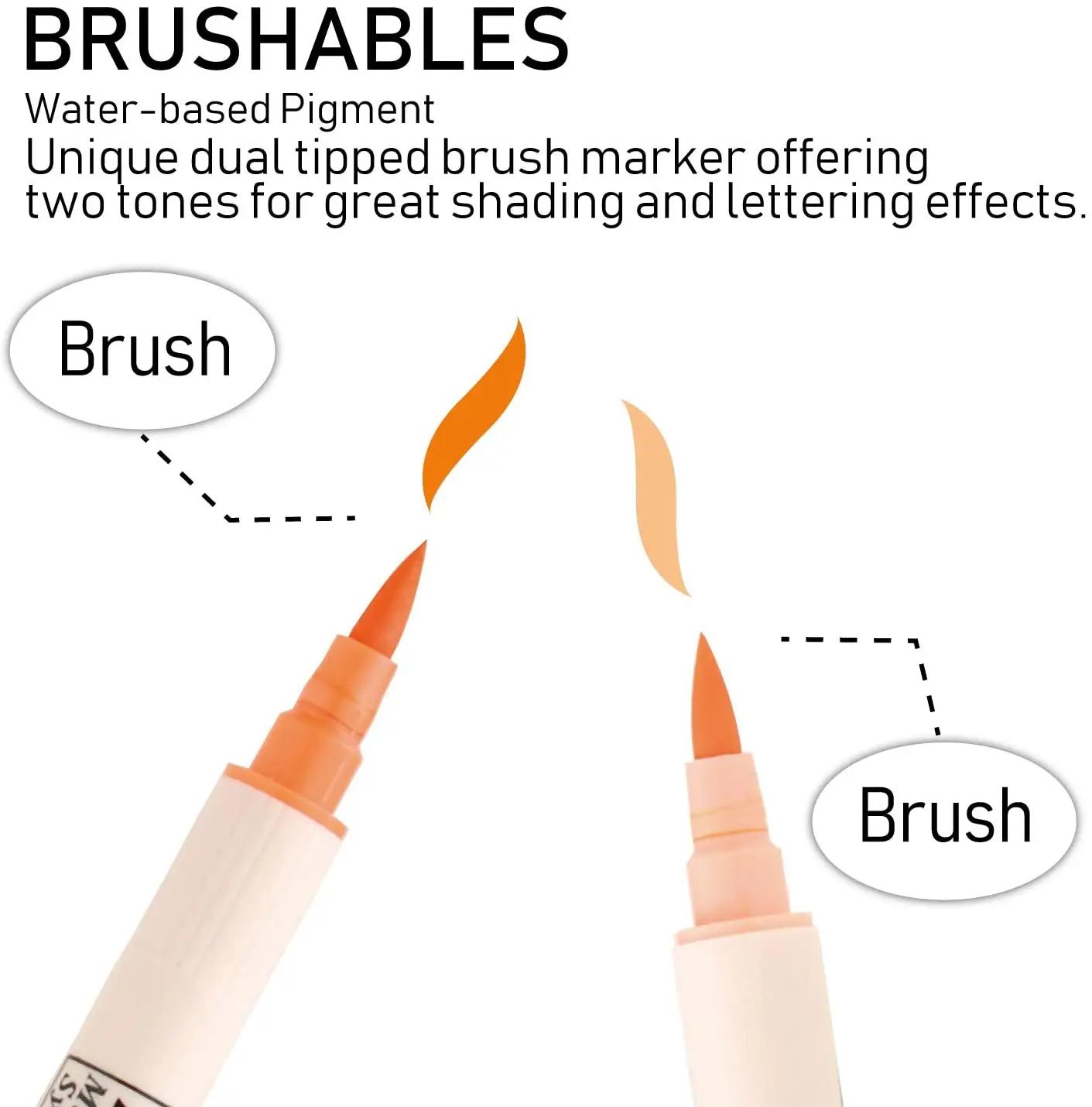 Kuretake ZIG MEMORY SYSTEM BRUSHABLES 6 colors set MS-7700/6VPA Made in Japan